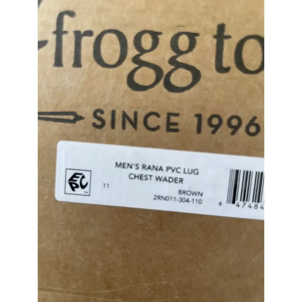 Frogg Toggs Rana PVC Lug Chest Waders Men's Size 11 Brown Waterproof